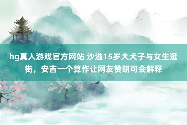 hg真人游戏官方网站 沙溢15岁大犬子与女生逛街，安吉一个算作让网友赞胡可会解释