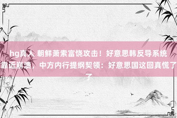 hg真人 朝鲜萧索富饶攻击！好意思韩反导系统靠近崩溃，中方内行提纲契领：好意思国这回真慌了