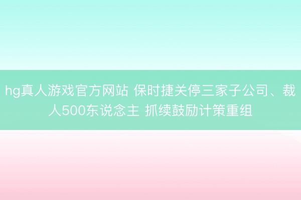 hg真人游戏官方网站 保时捷关停三家子公司、裁人500东说念主 抓续鼓励计策重组